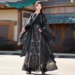Original Hanfu Men's Clothing Chinese Style Ancient Costume Martial Arts Fantasy Dark Cool Hanfu Cross-collar Robe Film and Television Cosplay Costume