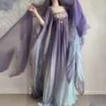 Hanfu Tang Dynasty style butterfly fairy-like wide-sleeved cardigan ancient style spring and summer super fairy embroidered high-chest dress, a complete set at a bargain price. - Image 6