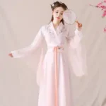 Hanfu Women's Ruqun (a type of traditional Chinese dress) - Fairy Pink, Fresh and Elegant, with Wide Sleeves - Original Ancient Costume Performance Costume - Image 3