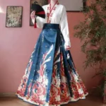 Moshengge Original Hanfu Women's Phoenix Arrival Dress Ming Dynasty Style Horse Face Skirt Set New Autumn and Winter Toasting Dress New Chinese Style - Image 5