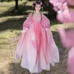 Original Hanfu for Women, New Tang Dynasty Style Qi-Xiong Ruqun (Ancient Costume, High-Chest Ruqun), Summer Style, Everyday Wear, Ethereal and Graceful