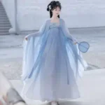 Original Hanfu for Women, New Tang Dynasty Style Qi-Xiong Ruqun (Ancient Costume, High-Chest Ruqun), Summer Style, Everyday Wear, Ethereal and Graceful - Image 4