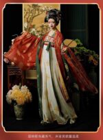 Plus-size Hanfu for women weighing 200 jin (100 catties): Spring/Summer/Autumn Chinese Style Printed Ancient Costume Tang Dynasty Style Hezi Skirt - Super Fairy-like and Slimming - Image 5