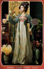 Plus-size Hanfu for women weighing 200 jin (100 catties): Spring/Summer/Autumn Chinese Style Printed Ancient Costume Tang Dynasty Style Hezi Skirt - Super Fairy-like and Slimming - Image 4