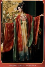 Plus-size Hanfu for women weighing 200 jin (100 catties): Spring/Summer/Autumn Chinese Style Printed Ancient Costume Tang Dynasty Style Hezi Skirt - Super Fairy-like and Slimming - Image 3