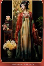 Plus-size Hanfu for women weighing 200 jin (100 catties): Spring/Summer/Autumn Chinese Style Printed Ancient Costume Tang Dynasty Style Hezi Skirt - Super Fairy-like and Slimming - Image 2