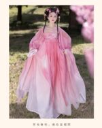 Original Hanfu for Women, New Tang Dynasty Style Qi-Xiong Ruqun (Ancient Costume, High-Chest Ruqun), Summer Style, Everyday Wear, Ethereal and Graceful - Image 2