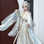 Original Hanfu, Wei-Jin style modified Tang dynasty style, high-waisted embroidered, heavy-duty, ethereal embroidered, wide-sleeved, new spring/summer set, Yao Guang