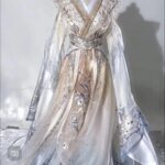 Original Hanfu, Wei-Jin style modified Tang dynasty style, high-waisted embroidered, heavy-duty, ethereal embroidered, wide-sleeved, new spring/summer set, Yao Guang - Image 4