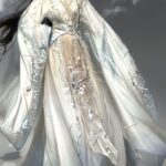 Original Hanfu, Wei-Jin style modified Tang dynasty style, high-waisted embroidered, heavy-duty, ethereal embroidered, wide-sleeved, new spring/summer set, Yao Guang - Image 3