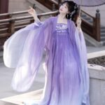 Plus-size 200-pound chubby woman's embroidered Hanfu, Tang style, ancient style, spring and autumn, everyday slimming, wide-sleeved shirt and skirt. - Image 4