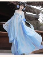 Yi Hanxi Original Hanfu for Women: Tang Dynasty Style High-Cut Ruqun with Wide Sleeves - Fresh and Suitable for Spring and Summer - Image 8