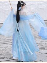 Yi Hanxi Original Hanfu for Women: Tang Dynasty Style High-Cut Ruqun with Wide Sleeves - Fresh and Suitable for Spring and Summer - Image 6