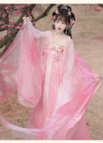 Yi Hanxi Original Hanfu for Women: Tang Dynasty Style High-Cut Ruqun with Wide Sleeves - Fresh and Suitable for Spring and Summer