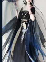 Fengxi Pavilion Original Hanfu [Mo Li] Women's Wei Jin Northern and Southern Dynasties Super Fairy Broken Sleeve Embroidered Waist-Length Spring and Summer Best Friend Outfit