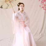 Hanfu Women's Ruqun (a type of traditional Chinese dress) - Fairy Pink, Fresh and Elegant, with Wide Sleeves - Original Ancient Costume Performance Costume