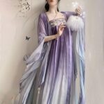 Hanfu Tang Dynasty style butterfly fairy-like wide-sleeved cardigan ancient style spring and summer super fairy embroidered high-chest dress, a complete set at a bargain price. - Image 5