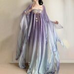 Hanfu Tang Dynasty style butterfly fairy-like wide-sleeved cardigan ancient style spring and summer super fairy embroidered high-chest dress, a complete set at a bargain price. - Image 4
