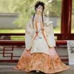 Original Ming Dynasty Hanfu for Women: Stand-up Collar Long Shirt with Heavy Embroidery, Cloud Shoulder, and Horse-face Skirt - New Autumn/Winter Style - Image 4