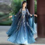 Weiyang Palace [West Sea Dragon King] Original Hanfu Women's Set: Ethereal Embroidered Hezi Skirt from the Northern and Southern Dynasties - Image 3