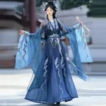Weiyang Palace [West Sea Dragon King] Original Hanfu Women's Set: Ethereal Embroidered Hezi Skirt from the Northern and Southern Dynasties