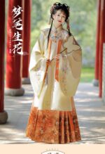 Original Ming Dynasty Hanfu for Women: Stand-up Collar Long Shirt with Heavy Embroidery, Cloud Shoulder, and Horse-face Skirt - New Autumn/Winter Style - Image 5