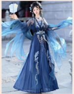 Weiyang Palace [West Sea Dragon King] Original Hanfu Women's Set: Ethereal Embroidered Hezi Skirt from the Northern and Southern Dynasties - Image 5